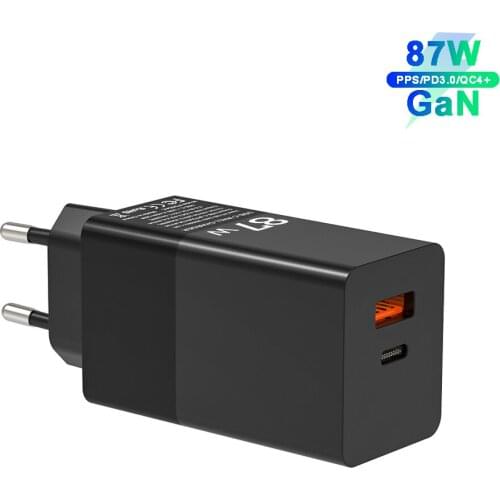 87W/65W GaN PD3.0 Fast Charger QC 4.0 QC3.0 Charging Adapter For Macbook Pro Nintendo Switch SAMSUNG S21 Note 20 Ultra PPS 45W