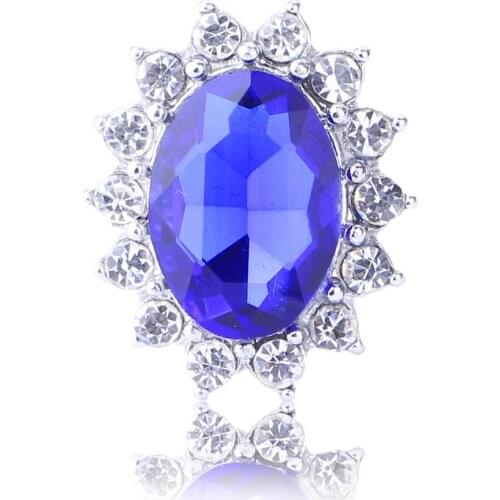 Princess Diana William Kate stone Rings Blue Wedding Engagement Finger Ring for Women