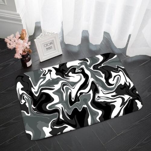 Strata Liquid Portable Kitchen Carpet Flannel Material Home Door Floor Mat Area Rugs Ladder Tapis Cuisine 3D Printed Carpets