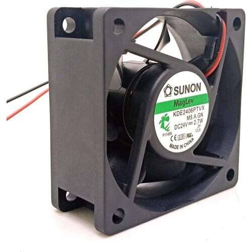 2PCS New Original For Sunon KDE2406PTVX DC24V 2.7W 60x60x25MM 6cm 2Lines Inverter Cooling fan