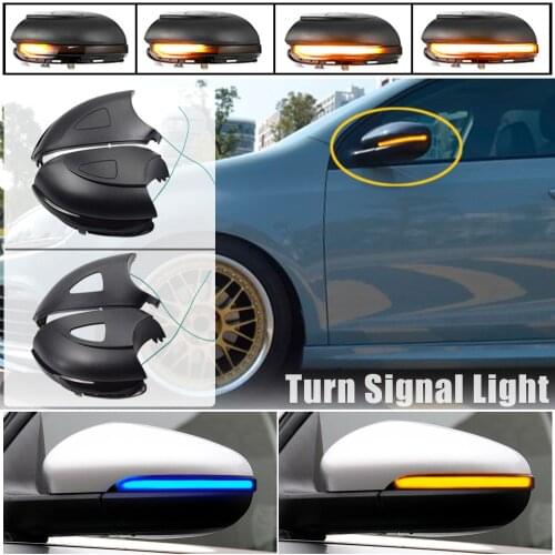 2 Pieces For VW Golf MK6 GTI 6 R line Touran Dynamic Blinker Side Mirror Indicator For Volkswagen VI R20 LED Turn Signal Light