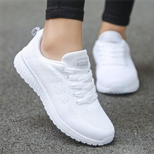2020 Mens Casual Shoes Lace-Up Breathable Shoes Sneakers Basket Walking White Black Outdoor Tenis Feminino Zapatillas Hombre