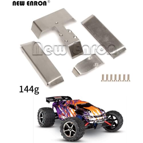 4Pcs/Set Stainless Steel Body Skid Plate Fully Protector For RC Car Parts 1/16 Traxxas Mini E Revo Summit 1:16 SLASH VXL