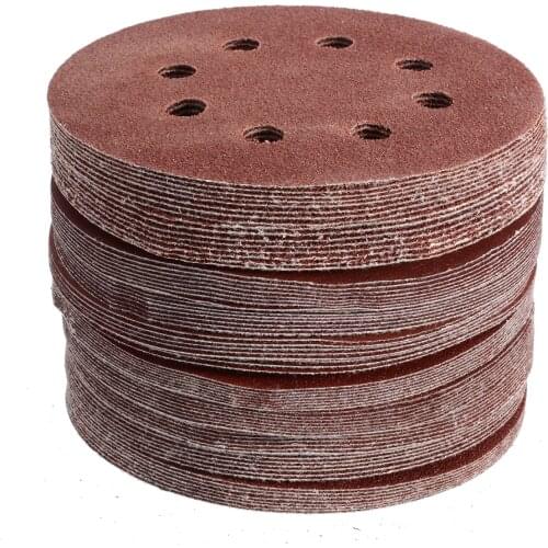 5inch 80pcs 125mm Grits Sanding Disc Set 40-400 Mix Orbital Sander Hook Loop Sanding Pad Polishing Cleaning Tools