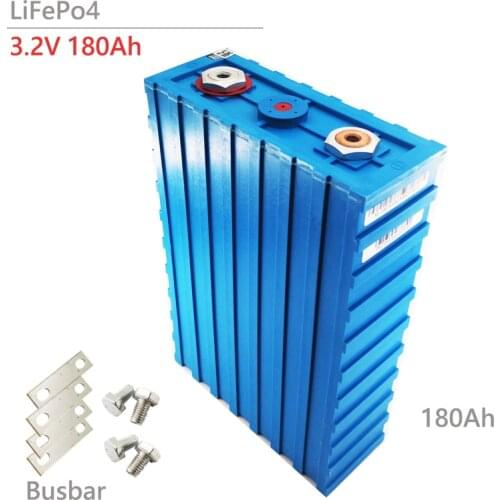 CALB 4pcs LiFePo4 3.2V 180Ah Lithium Iron Phosphate Battery Pack Cell For Solar System Storage Saving with Busbar