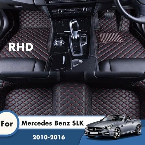 RHD Car Floor Mats For Mercedes Benz SLK 2016 2015 2014 2013 2012 2011 2010 Custom Carpets Interior Accessories Foot Pads Cover