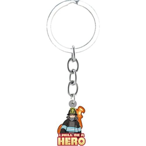 TAFREE Acrylic Q Version Fire Force Key Chains Epoxy resin Keychain Anime Backpack Key pendant Keyrings Animation Peripheral