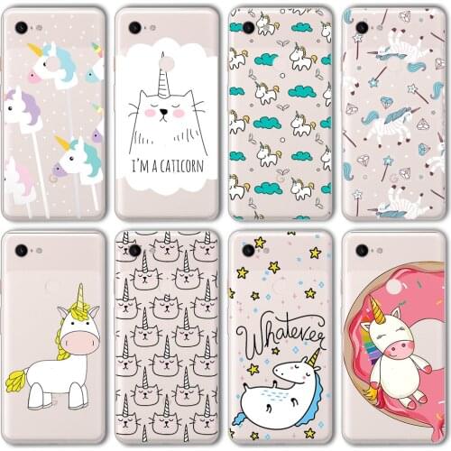 Ciciber Funda Case for Google Pixel 5 4 3 2 XL Luxury Fashion Unicorn Cute Animal Soft Silicone for Google Pixel 4a 3a XL Coque