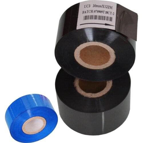 Black Width 25mm length 100m batch code stamp ribbon for packing bags