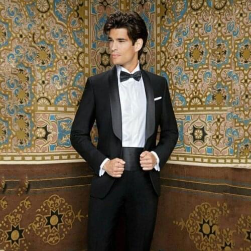 Black Classic High Quality Mans Suits for Wedding Man Blazer Groom Tuxedos Costume Made Dinner Suits Two Pieces(Jacket+Pants)