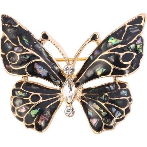 Colorful Butterfly Shaped Brooch Corsage Retro Insect Series Enamel Pin Jewelry Wedding Party Gift Accessory Vintage Lapel Pins