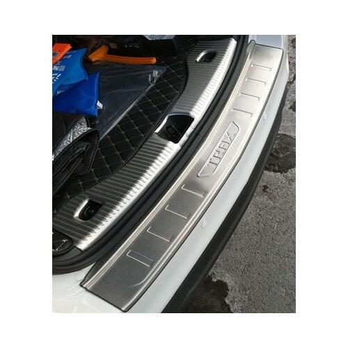 For Chevrolet TRAX 2017 2018 Stainless Steel New Style Inner and Outer Rear Bumper Protector Sill Plate Cover Trim 2 Pcs / set