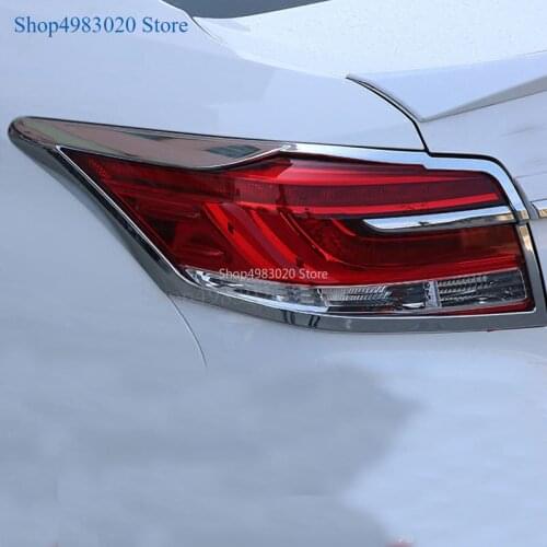 For Toyota Vios/Yaris sedan 2017 2018 car styling ABS chrome cover trim back tail rear light lamp frame 2pcs styling accessories