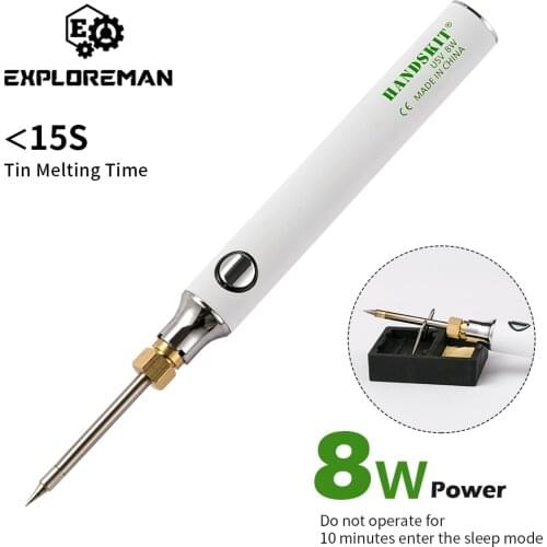 USB Electric Soldering Iron 5V 8W Adjustable Temperature With The Charge Solder Welding Heater Tin Wire Repain Tool