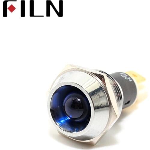 FILN FL1M-19CJ-1 6v 12V 24V 220v red blue green led light Metal Indicator 19mm pilot Signal light lamp