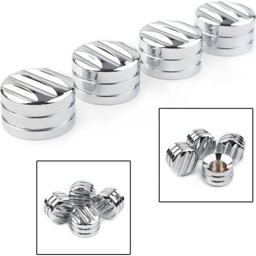 Chrome Motorcycle Head Bolt Nut Cover Cap For Harley Twin Cam 1999-Later & Evo 1985-99 CNC Aluminum 4pcs