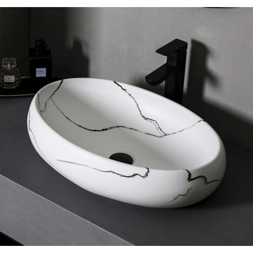Bathroom Artistic Basin Household High Temperature Ceramic Sink Hand Made Washing Basin Bowl For Hotel Club KTV AB280