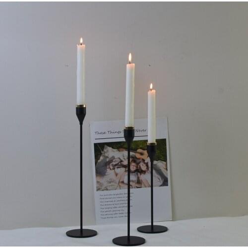 IMUWEN Metal Candle Holders Luxury Candlestick Wedding Candle Stand Exquisite Candlestick Candelabra Table Home Decor IM805
