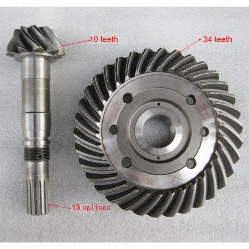 Set of spiral bevel gear with shaft for Dongfeng DF504 tractor, part number