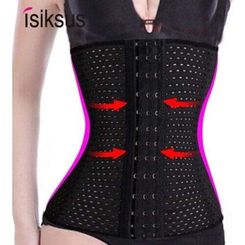 Isiksus Corset Waist Trainer Body Shapers Women Slimming Shapewear Belt Steel boned Waist Cincher Steampunk Modeling Strap WT010