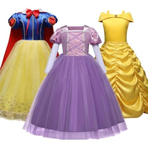 Princess Costume Girls Fantasia Dress Halloween Carnival Cosplay Dress up Christmas Kids Dresses For Children Disfraz