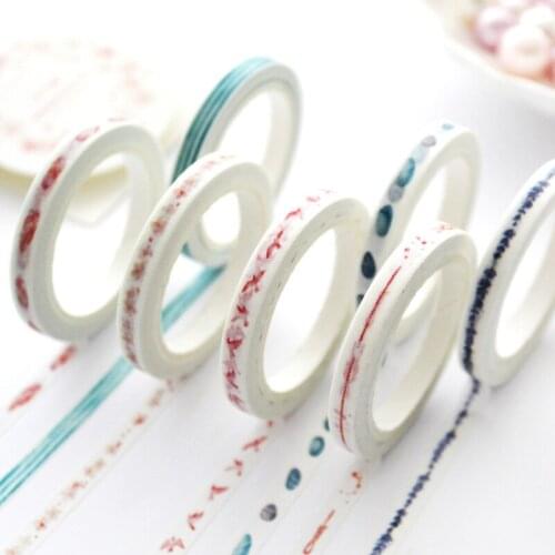 Creative and paper tape mini super fine shredded color hand account tape DIY diary hand account decoration stationery stickers