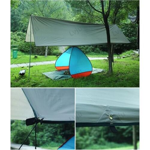 Lvju 3x6m Ultra Light Rain Fly Tent Tarp, Waterproof Coating Camping Shelter Canopy Rainfly, Lightweight Tarp-10 x 20 FT