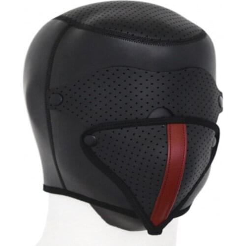 Party mask head size 56cm Black rubber sponge new removable eye mask hood headgear cosplay