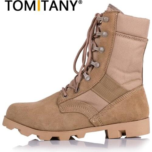 2021 Men Hiking Shoes Tactical Military Boots Men Boots Special Force Desert Combat Army Boots Outdoor Hiking Boots Ankle Shoes