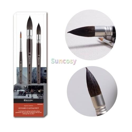 Escoda Signature Brush Set - Alvaro Castagnet 8601-2 8601-1, Accomplished Artists Brush Set,Professional Art Supplies