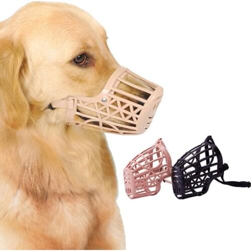 Outdoor Anti-eating Dog Muzzle for Medium Large Dogs Adjustable Pet Mask Golden Resistant Labrador Accessories mascotas Supplies