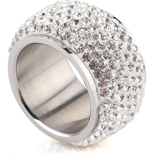 Wholesale High Quality Classic Six Row Crystal Jewelry Wedding Ring FREE SHIPPING