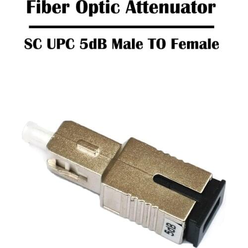 5 Pieces/lot SC/UPC Male to Female Fiber Optic Attenuator 5dB SM Single Mode Simplex FTTH Ethernet Networking