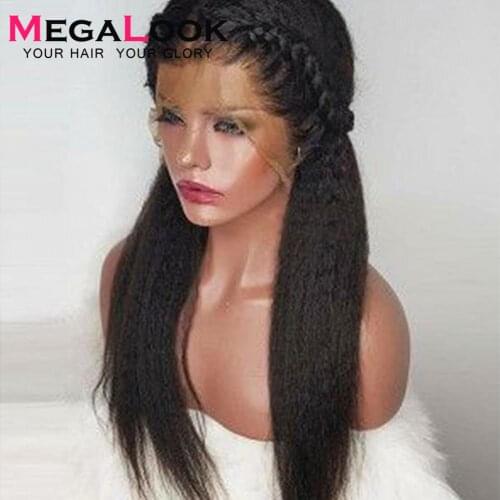 Kinky Straight Wigs 4x4 Closure Wig Brazilian Lace Wig Humain Hair For Black Women 30 Inch Lace Closure Wig 13x4 lace front Wig