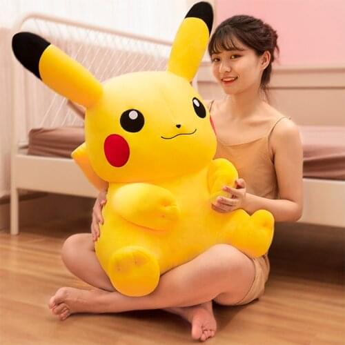 Big Size Pikachued Plush Doll Pillow Cartoon Pokemoned Stuffed Toys Appease Room Decorations Christmas Gifts For Kid