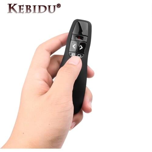 Kebidu R400 2.4Ghz USB Wireless Presenter Red Laser Pen Pointer PPT Remote Control With Handheld Pointer Pen For PowerPoint