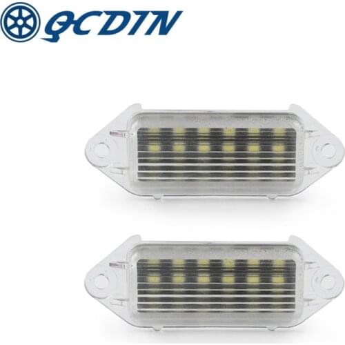 QCDIN 1 Pairs Car Led License Number Plate Lamp For Mitsubishi Lancer 2003-2017 Lancer EVO X 2007-2019 Car Signal Lamp