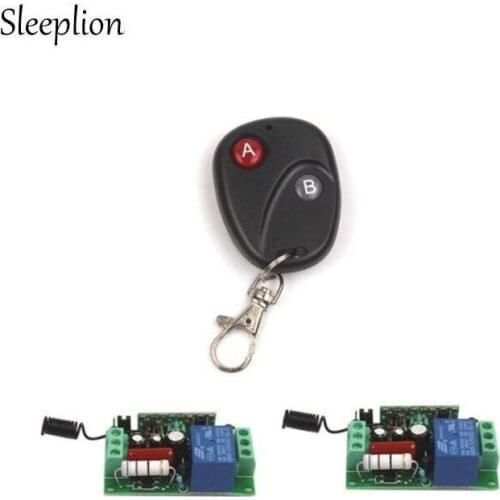 Sleeplion AC 220V 10A Relay 1CH 2-Key 315MHZ Wireless Remote Switch Transmitter+2 Receiver For TV Lights Door