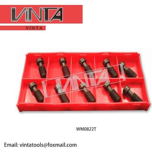 Sanyinghe free shipping 10pcs/lots CNC Milling Cutter Cutter Pressing Screw Screw Set WM0822T=WM8*22 Tool Accessories