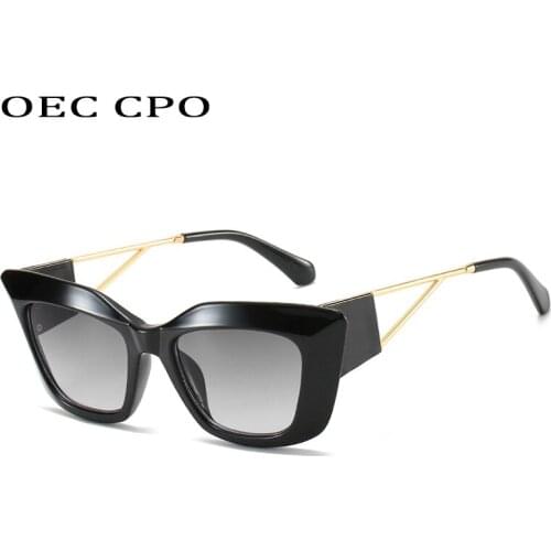 Cat Eye Sunglasses Women Fashion Plastic Frame Sun Glasses Female For Men Eyewear Sexy Gray Pink Shades UV400 Eyeglasses O572