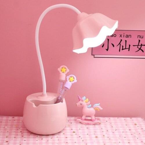 LED Desk Lamp Eye Protection Study Student Dormitory USB Rechargeable Bedroom Bedside Lamp Reading Plug-in Night Light