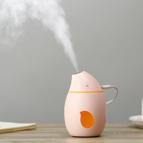 Creativity Mango Timing Air Humidifier USB Rechargeable Portable Vehicle Mute Humidifier Moisturing Device with LED Lights