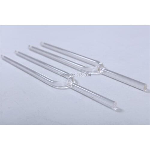 16mm clear quartz crystal singing tuning fork with CDEFGAB note with Free Suede