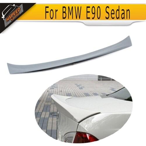 PU Unpainted Grey Primer Rear Trunk lip Spoiler Wing For BMW E90 Sedan 2005 2006 2007 2008 2009 2010 2011 2012