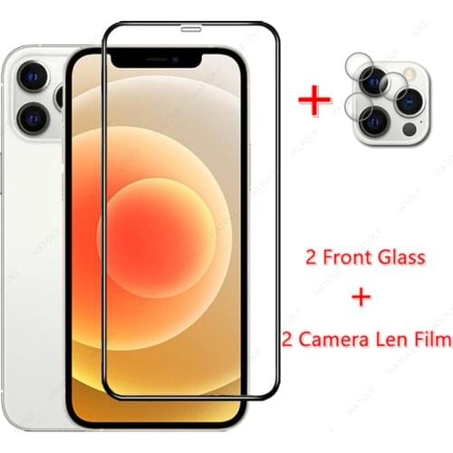 2PCS For iPhone 13 Pro Max Glass For iPhone 13 12 11 Pro Max Mini 6s 7 8 Plus X XS Max XR Tempered Glass Film Screen Protector