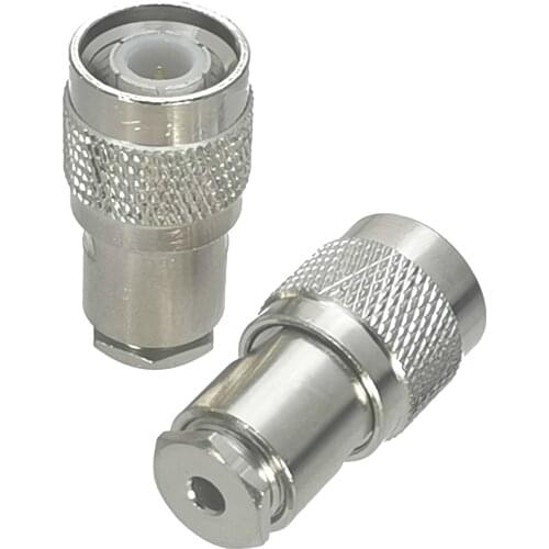 1Pcs Connector TNC Male Plug Clamp RG174 RG316 LMR100 Cable Straight RF Coaxial Brass