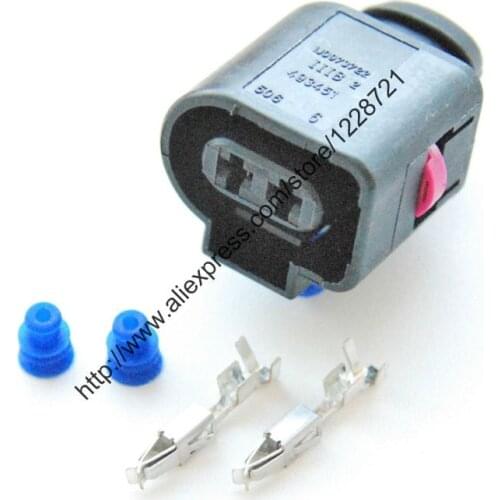 10Sets/lot 2 Pin Sealed Female JPT PLUG automotive wire connector 1J0973722 1J0 973 722 for AUDI VW Skoda Passat VAG group