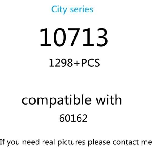 1298PCS 10713 Building Block Toy City Series 60162 Assembled Building Block Childrens Toy Gifts
