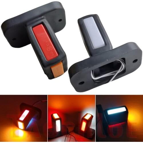 2Pcs 12V 24V Trailer Truck Position Marker Signal Lamps Red White Amber Parking Lights Rear Side Signaling Lamp