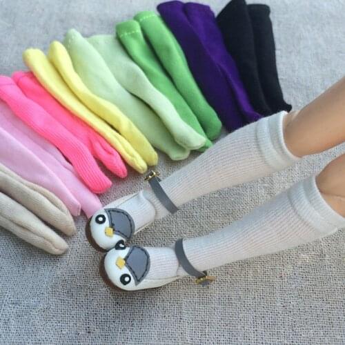 3Pairs Candy Color Knee-high Blyth Doll Socks for Doll Clothes Accessories(fit Azone, Kurhn,OB, Momoko,Barbies,Blyth,1/6 Doll)
